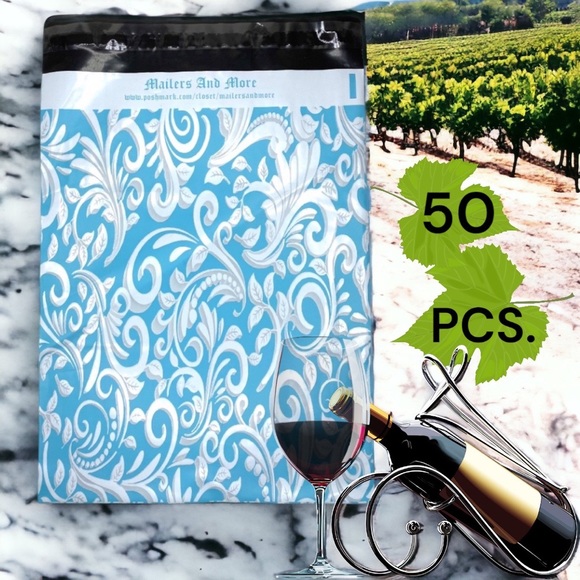 50 10X13 Poly Mailers White Swirl PRICE IS FIRM - Picture 2 of 8